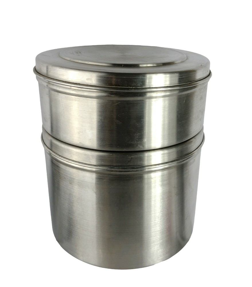 Endurance Round Stainless Steel Stacking Kitchen Canisters 2 Sizes