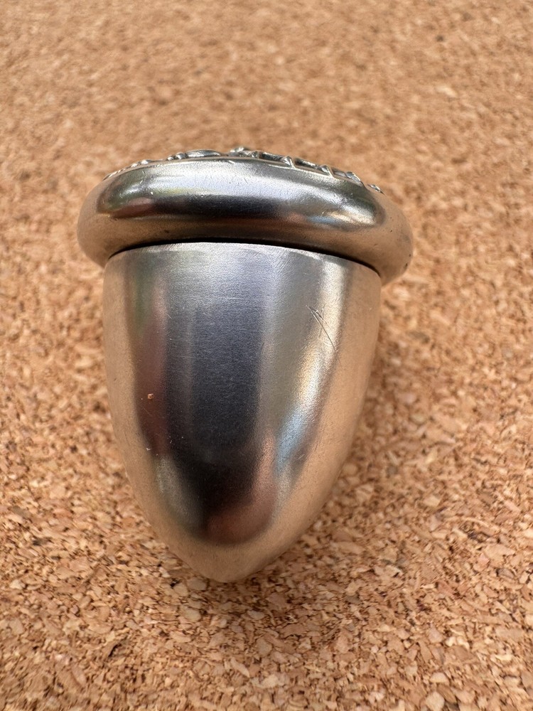 Antique Sterling Silver Acorn Shaped Chatelaine Thimble Holder Pendant