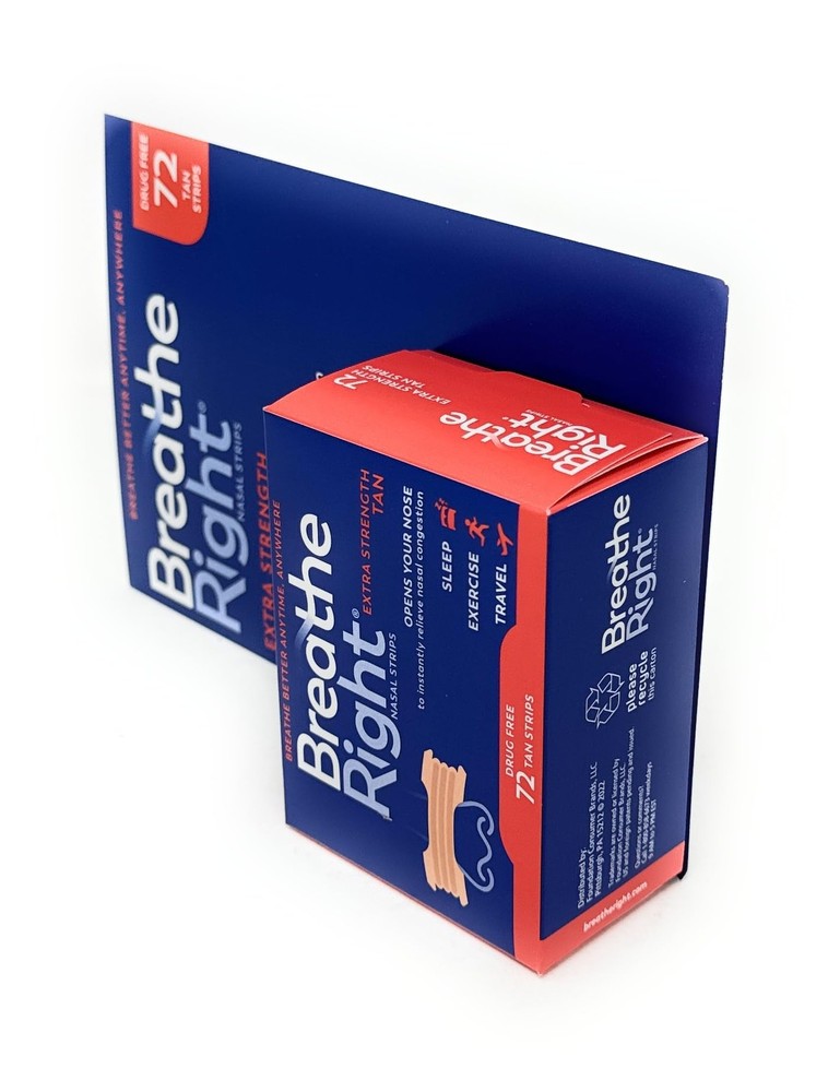 Breathe Right Extra Strength Nasal Strips 72 Strips