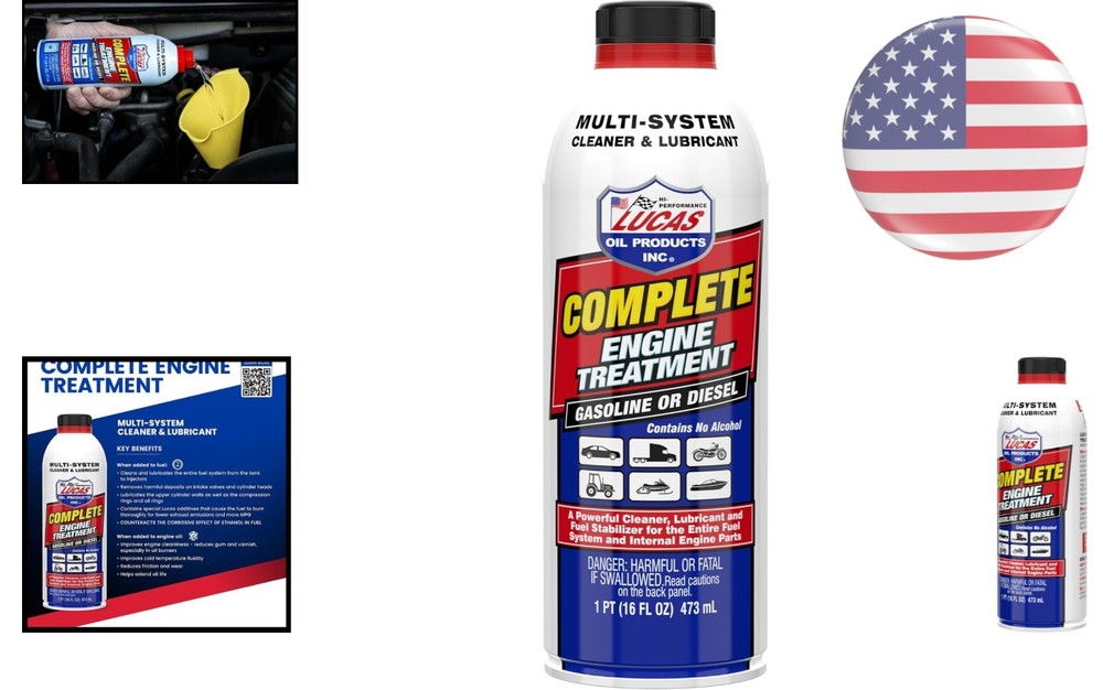 Lucas Complete Engine Treatment - Reduces Emissions & Improves MPG - 16 Oz