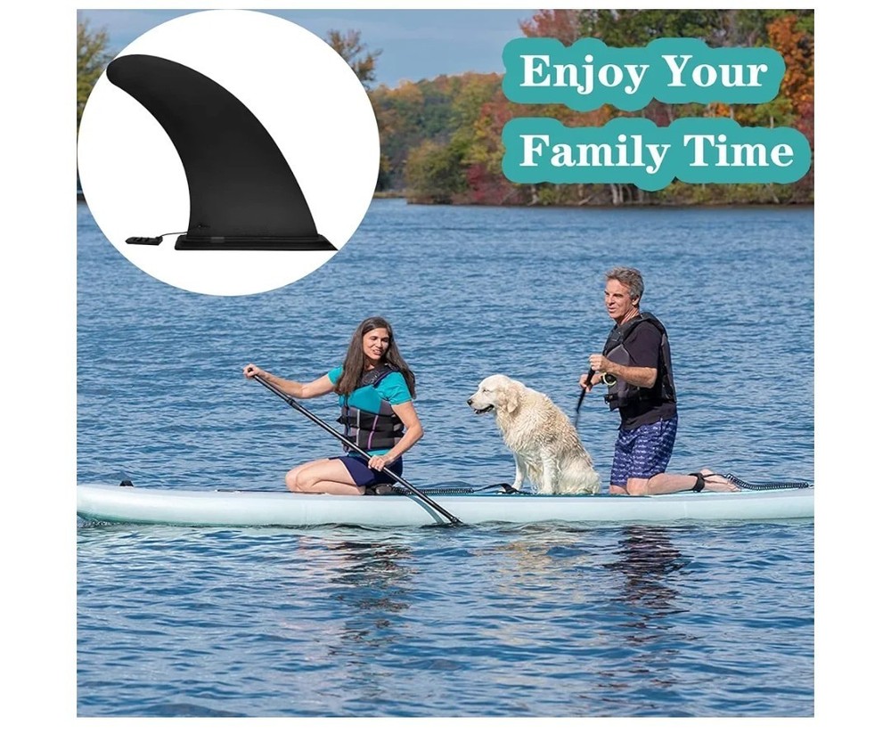 9-Inch Paddle Board Fin Replacement Universal Black