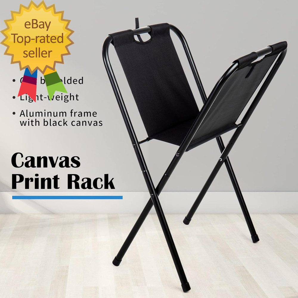 Small Canvas Print Rack - Portable Folding Art Display Rack for Posters Artwork