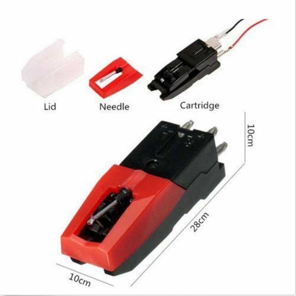 2Pcs Turntable Phono Ceramic Cartridge+Stylus Needle Kit for Record Player c