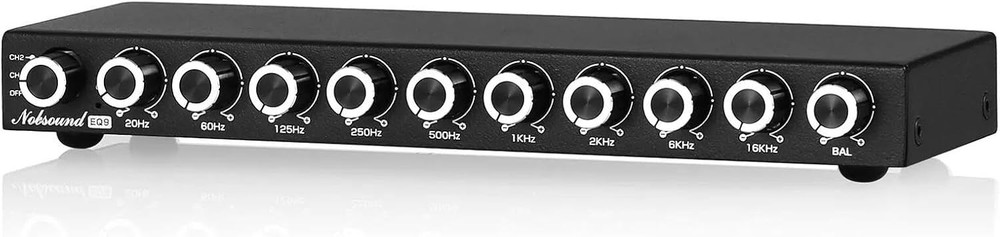 Nobsound HiFi 9-Band Stereo EQ Preamp Analog Equalizer Audio Processor for Home/