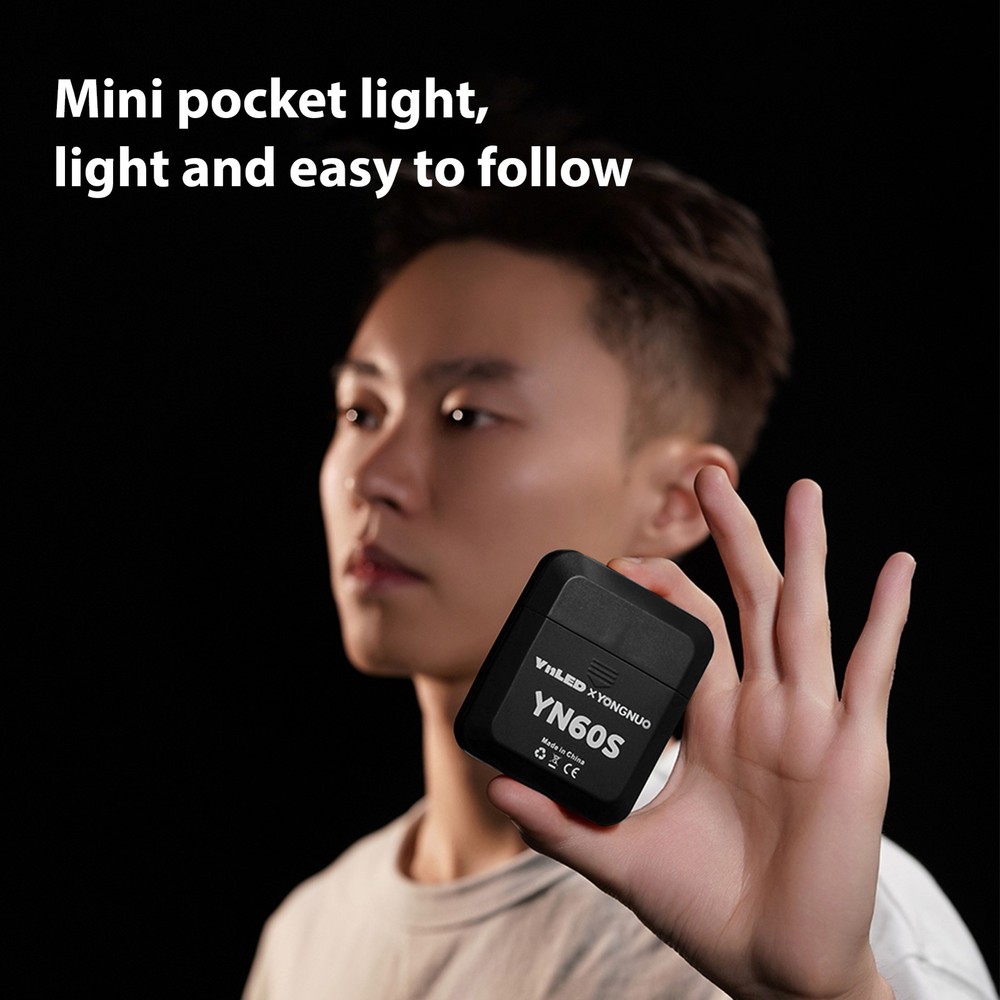 YN60S LED Video Light Mini Camera Light 5500K 3-Level RPEU