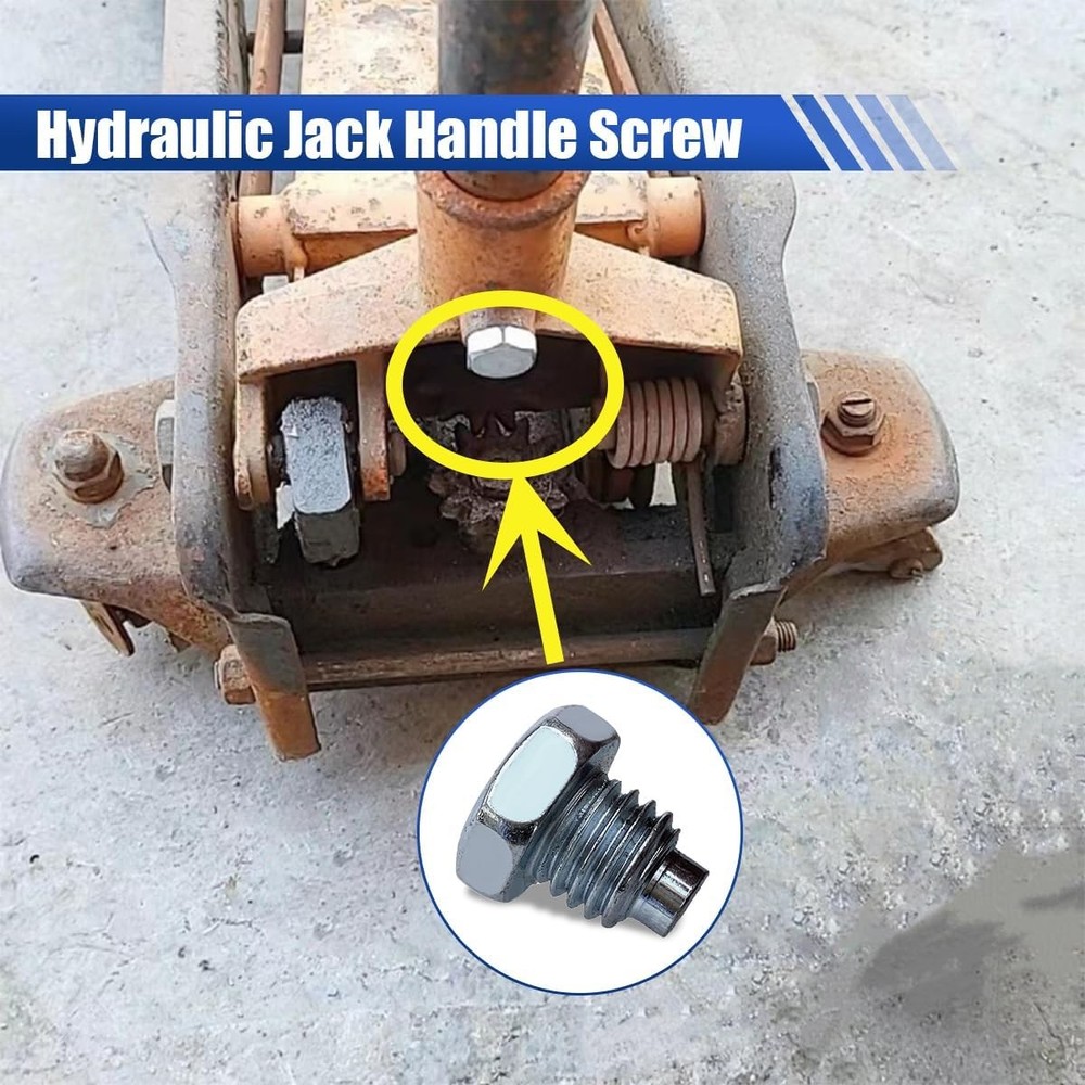 Car Floor Jack Handle Bolts, 3 Ton 4 Horizontal 2PCS, Silver
