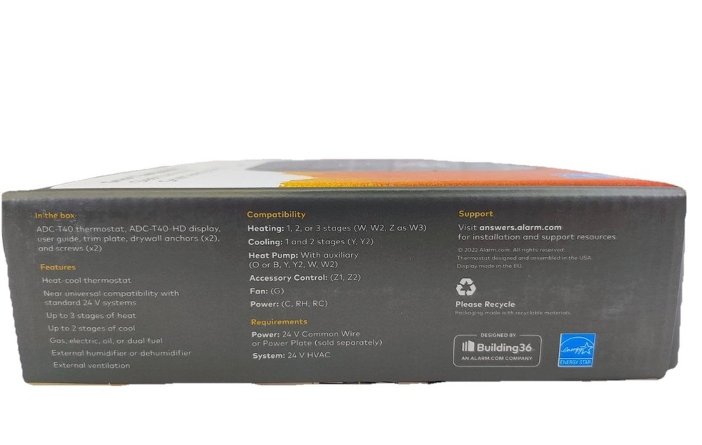 Alarm.com ADC-T40K-HD Smart Thermostat