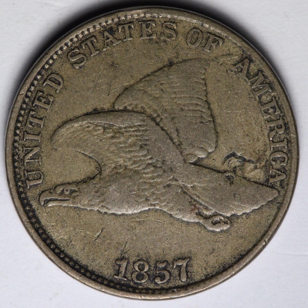 1857 Flying Eagle Cent Penny XF E111 ZSNR