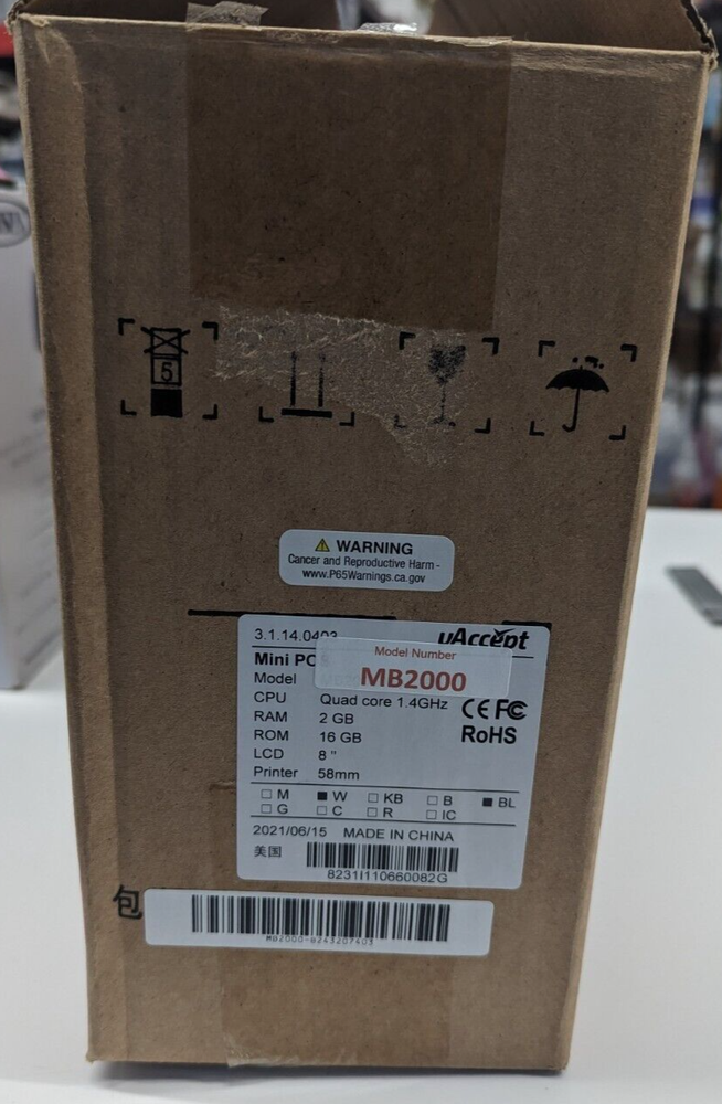 uAccept™, MB2000, Mini Point Of Sale System, White