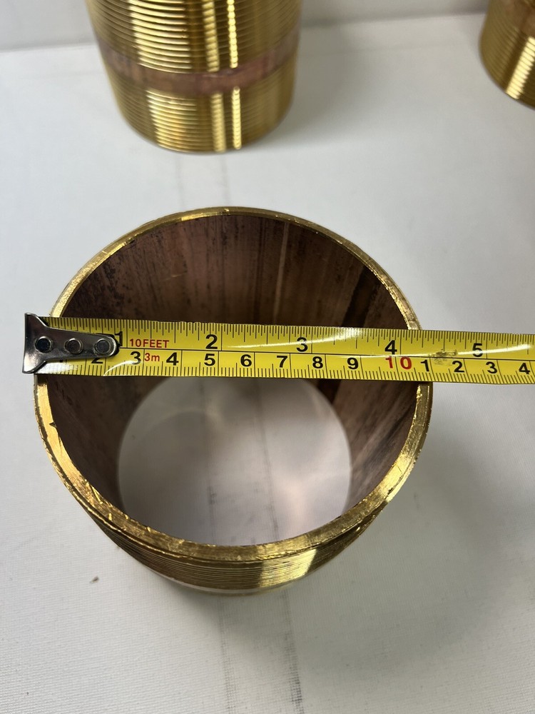4" x 4” Inches Close Brass Nipple
