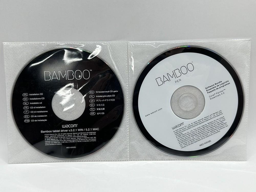 Wacom Bamboo V5.2.1 Tablet Driver & Bamboo Pen Corel Painter CD DVD Software