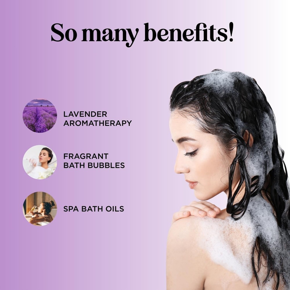 Premium Lavender Bubble Bath for Women - Moisturizing Foaming Bath Bubbles for A
