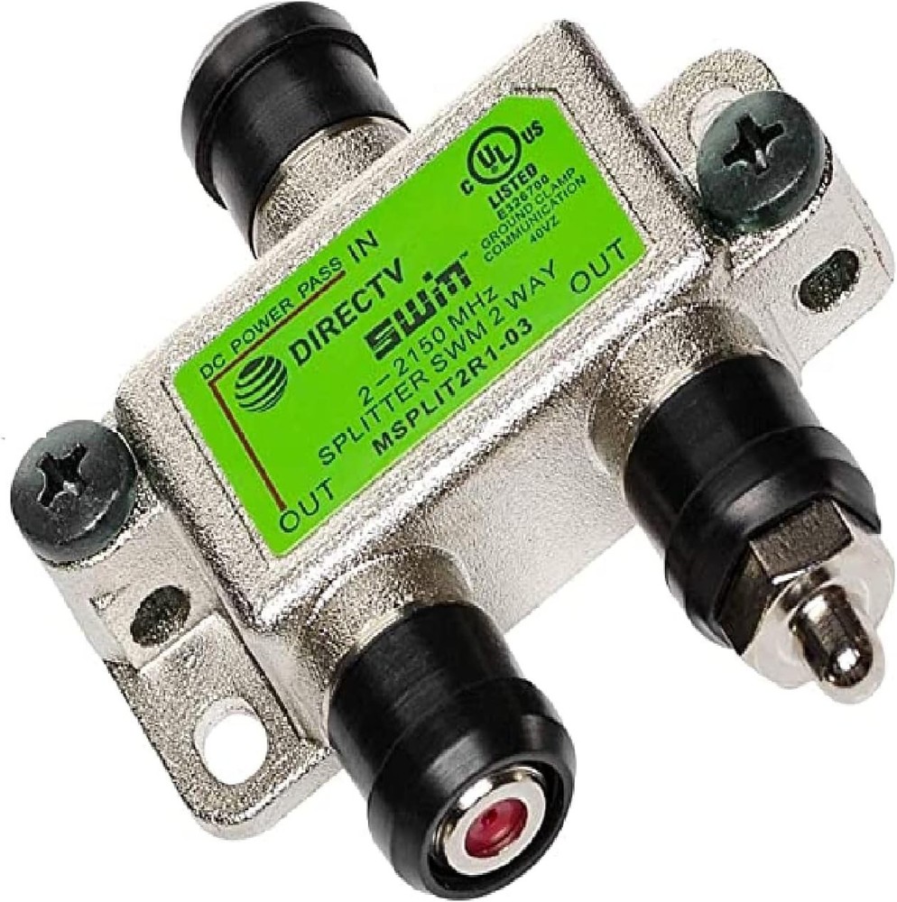 SWM Approved Weatherproof 2-Way Splitters - Secure & Reliable Connection 2-Pack