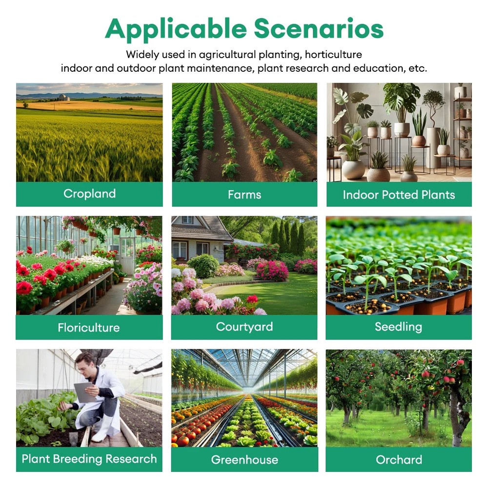 7-in-1 Soil pH Meter Rotatable Backlit Display Nutrient Analyzer Moisture Sensor