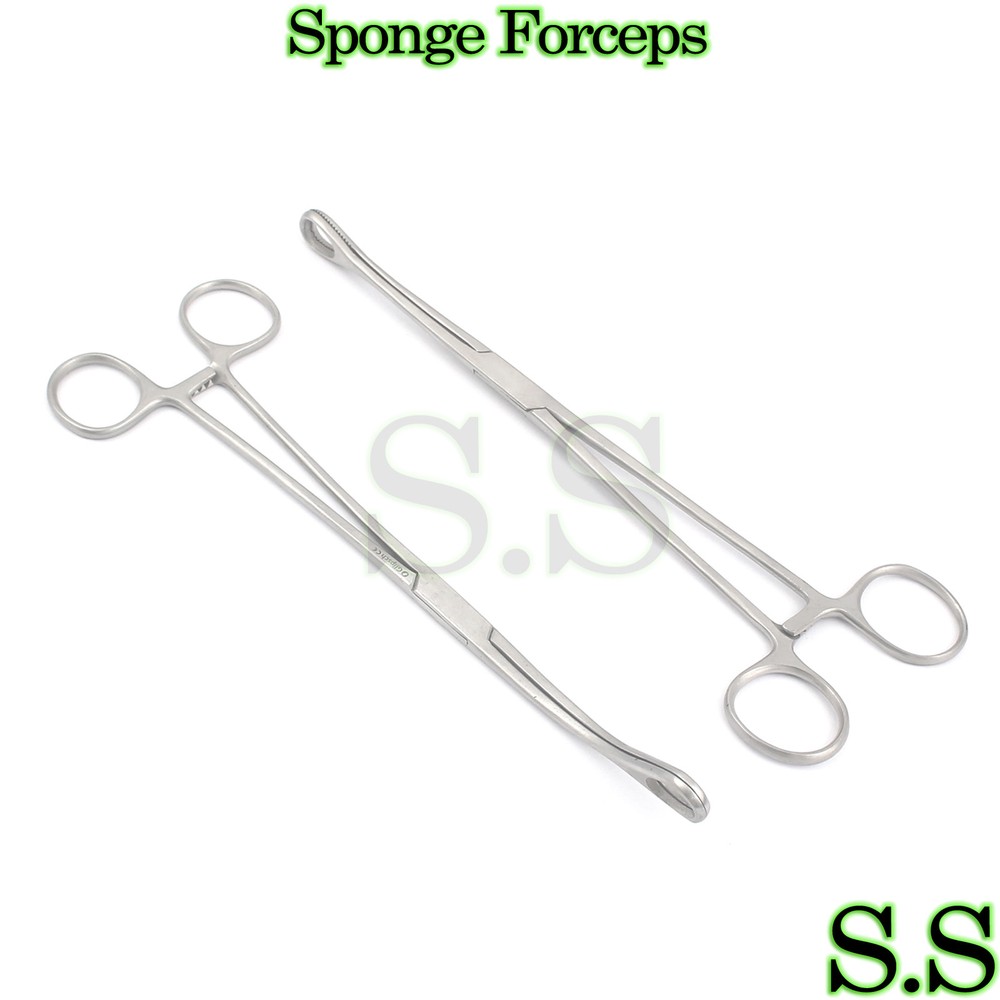 Body Piercing:-2 x Sponge Clamps 9" Straight & Curved