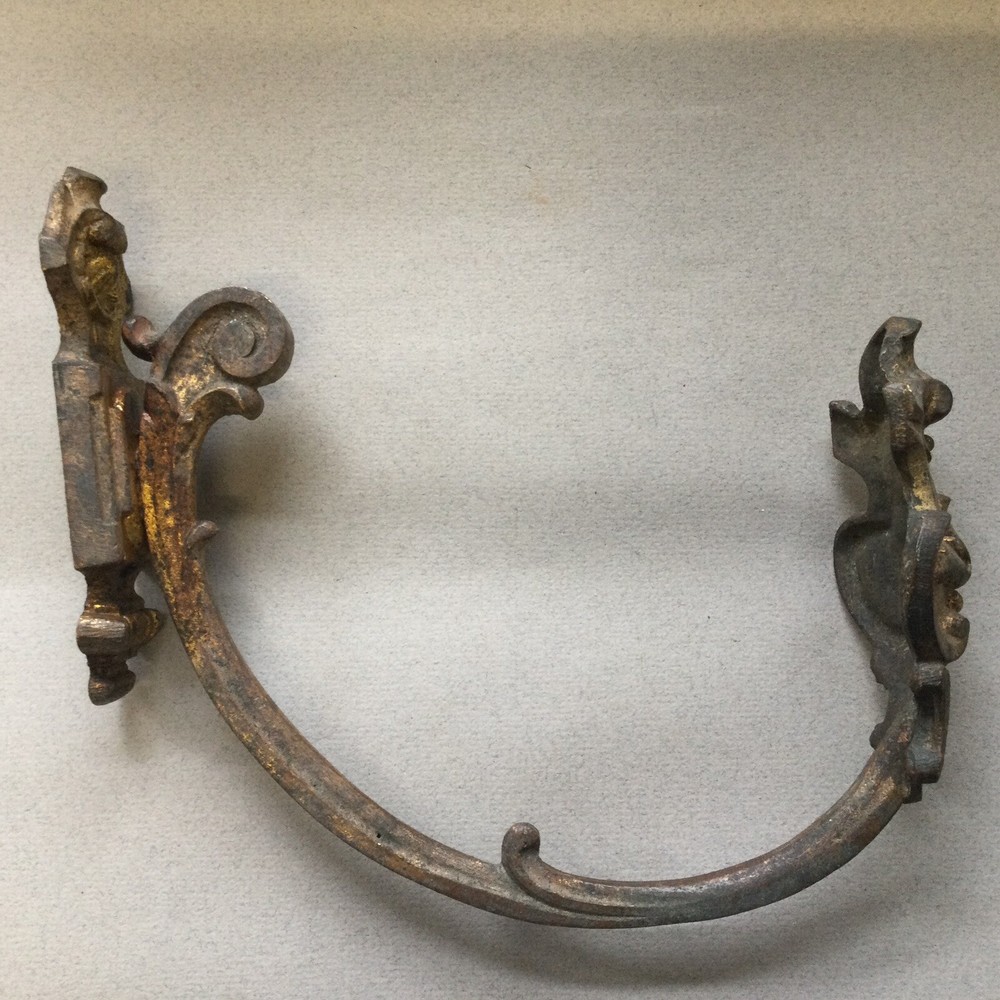 Brass Antique Curtain Holdback Salvaged