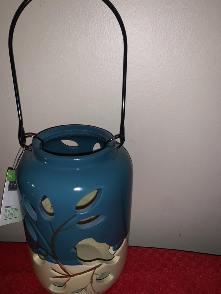NEW WITH TAGS ~ Living Solutions Ceramic Bird Tea Light Holder Nice!!