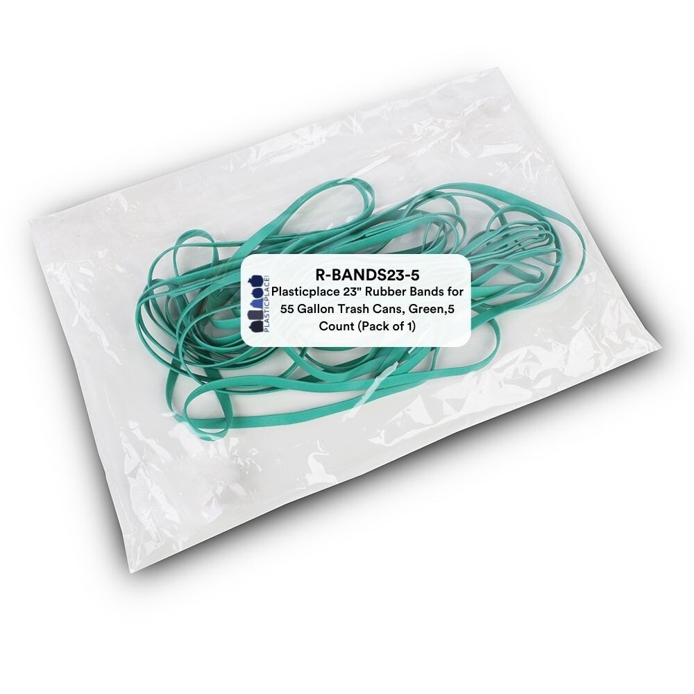 Plasticplace Rubber Bands for 55 Gallon Trash Can - 5 Pack
