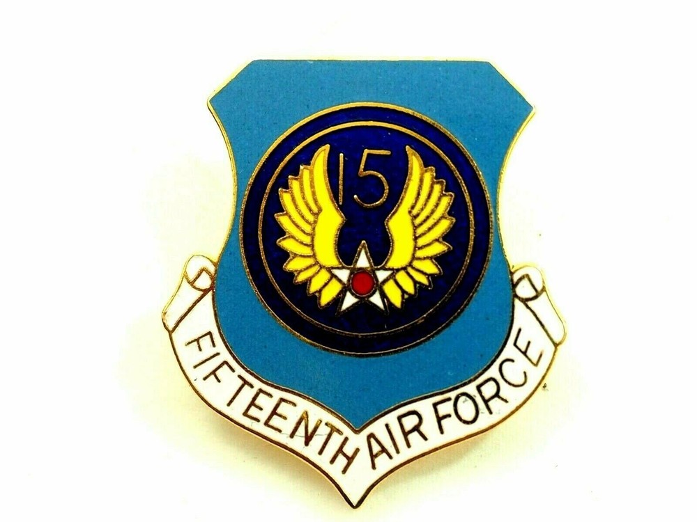 Fifteenth Air Force Enamel Emblem Pin