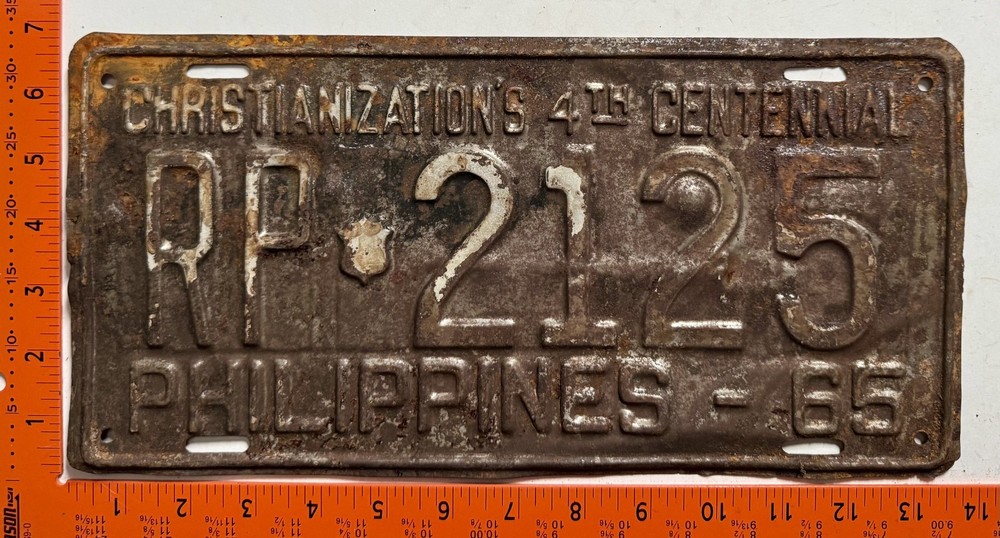 1965 Philippines Government License plate