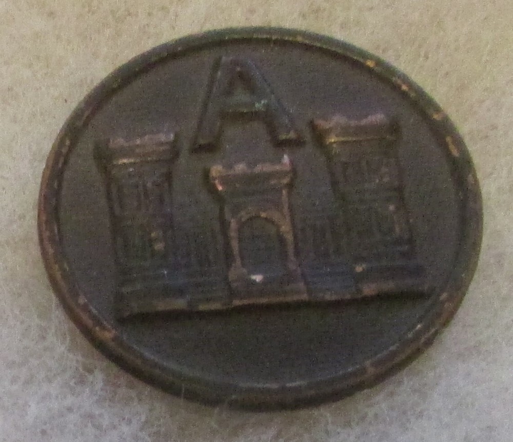 WW1 US Army Engineer  "A"  Company Collar Disc with nut