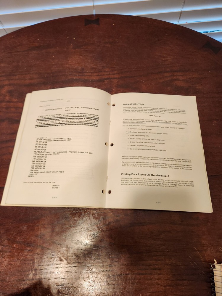 Vintage Commodore CBM Users Manual for Printer Models 2022 & 2023