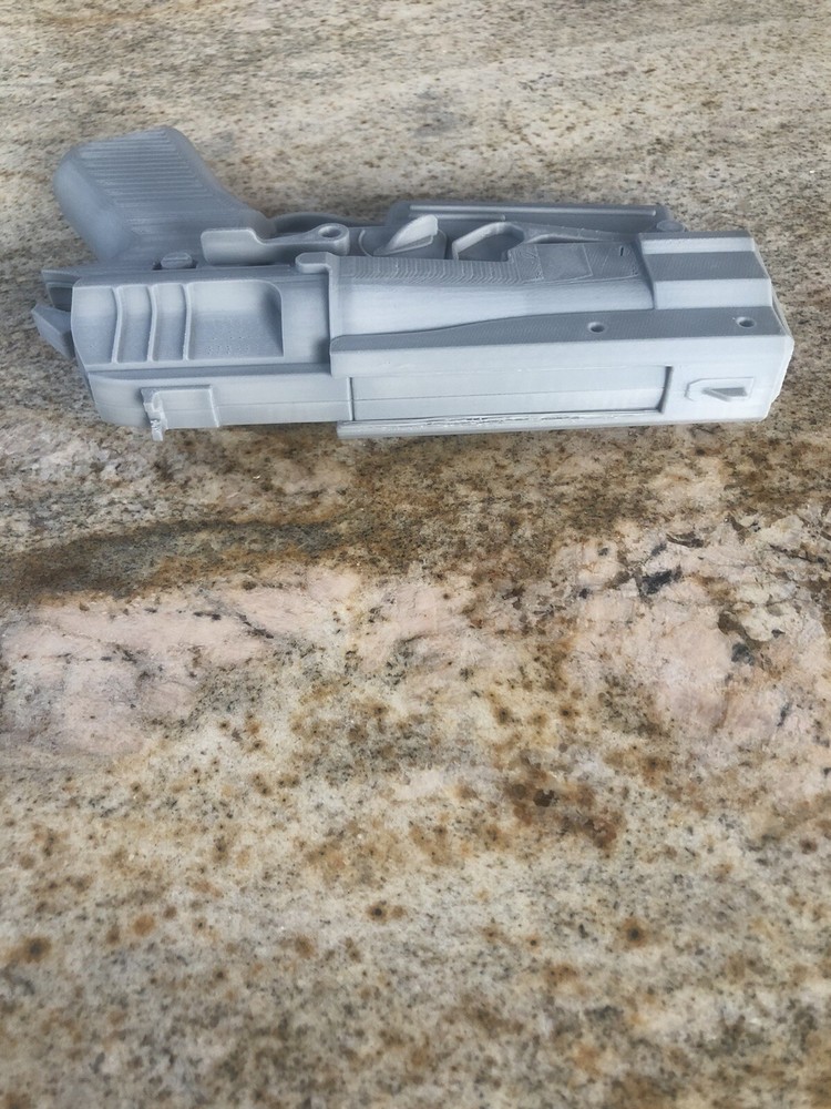 3D Printed Fallout 10mm Pistol Replica - Prop - Grey