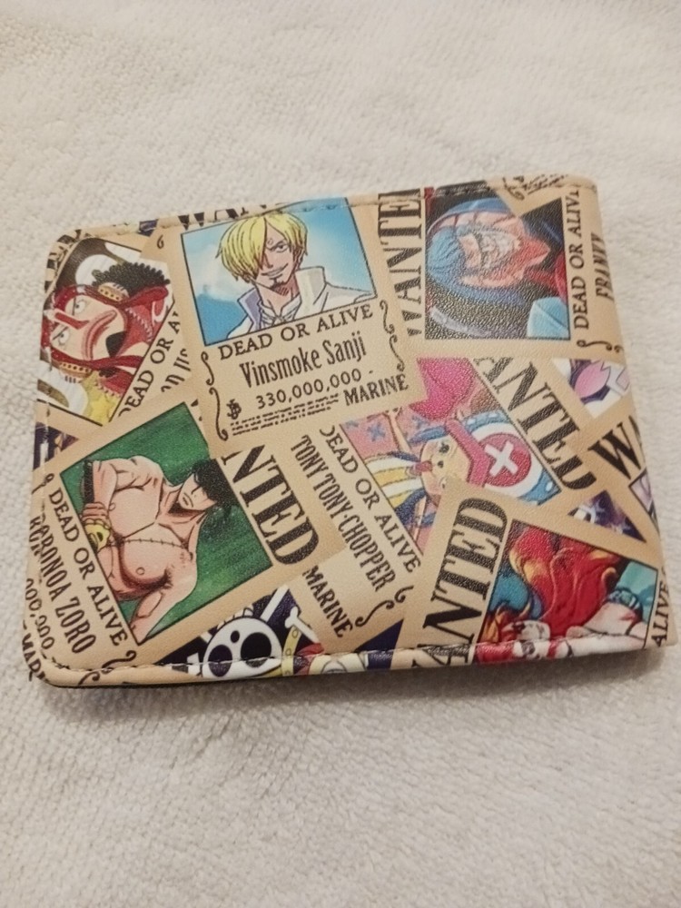 One Piece Logo Print Bi-Fold Wallet