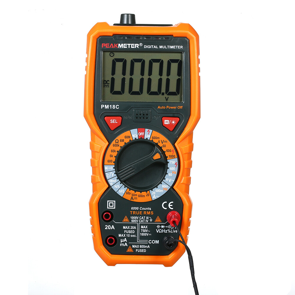 PM18C True RMS Digital Multimeter AC DC Ohmmeter Cap Freq Temp Tester