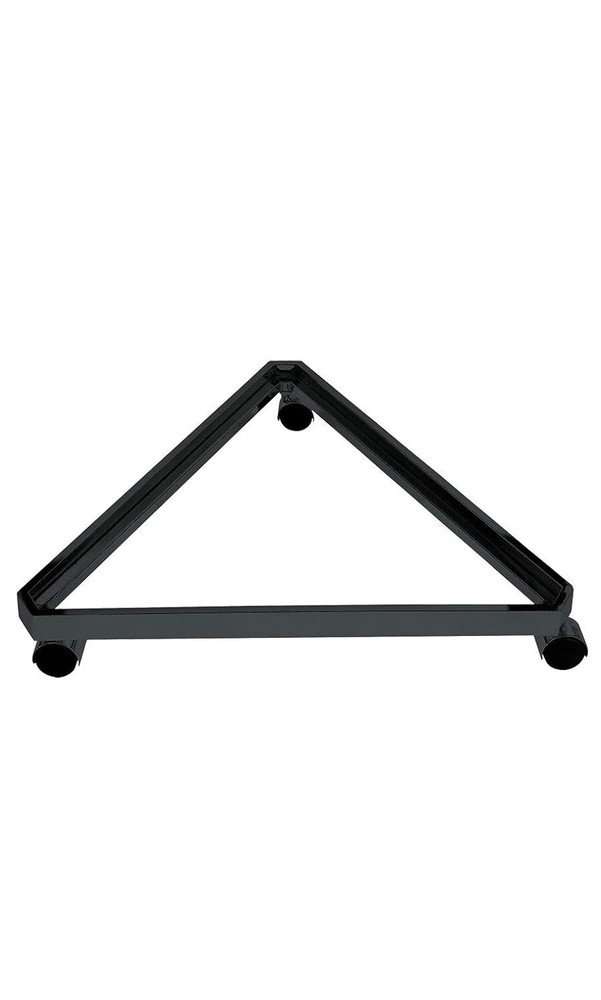 Wire Grid Triangle Tower Display Rack Casters Rolling Castors Black 2' x 5 ½' H