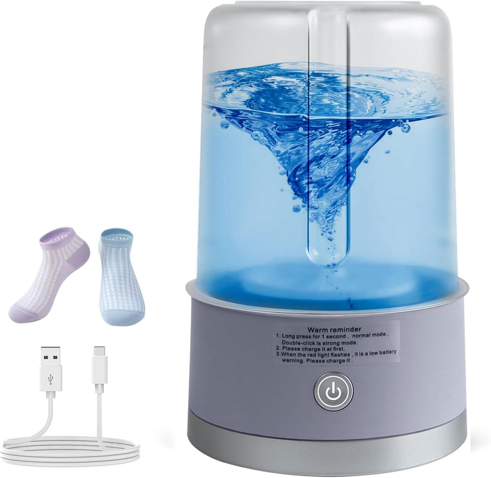 Compact Portable Washing Machine for Small Laundry - Lightweight and Quiet