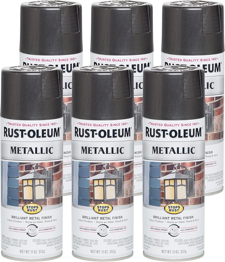 Stops Rust Metallic Spray Paint, 11 oz, Silver Metallic, 3 Pack