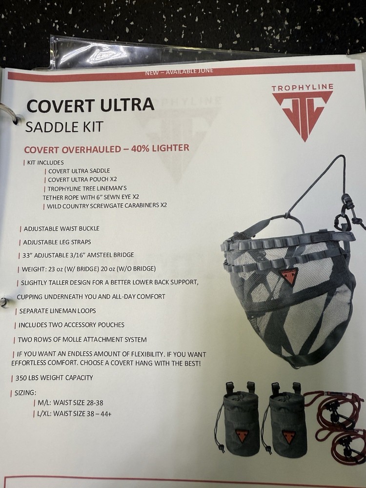 TrophyLine Covert Ultra Saddle L/XL Saddle Kit