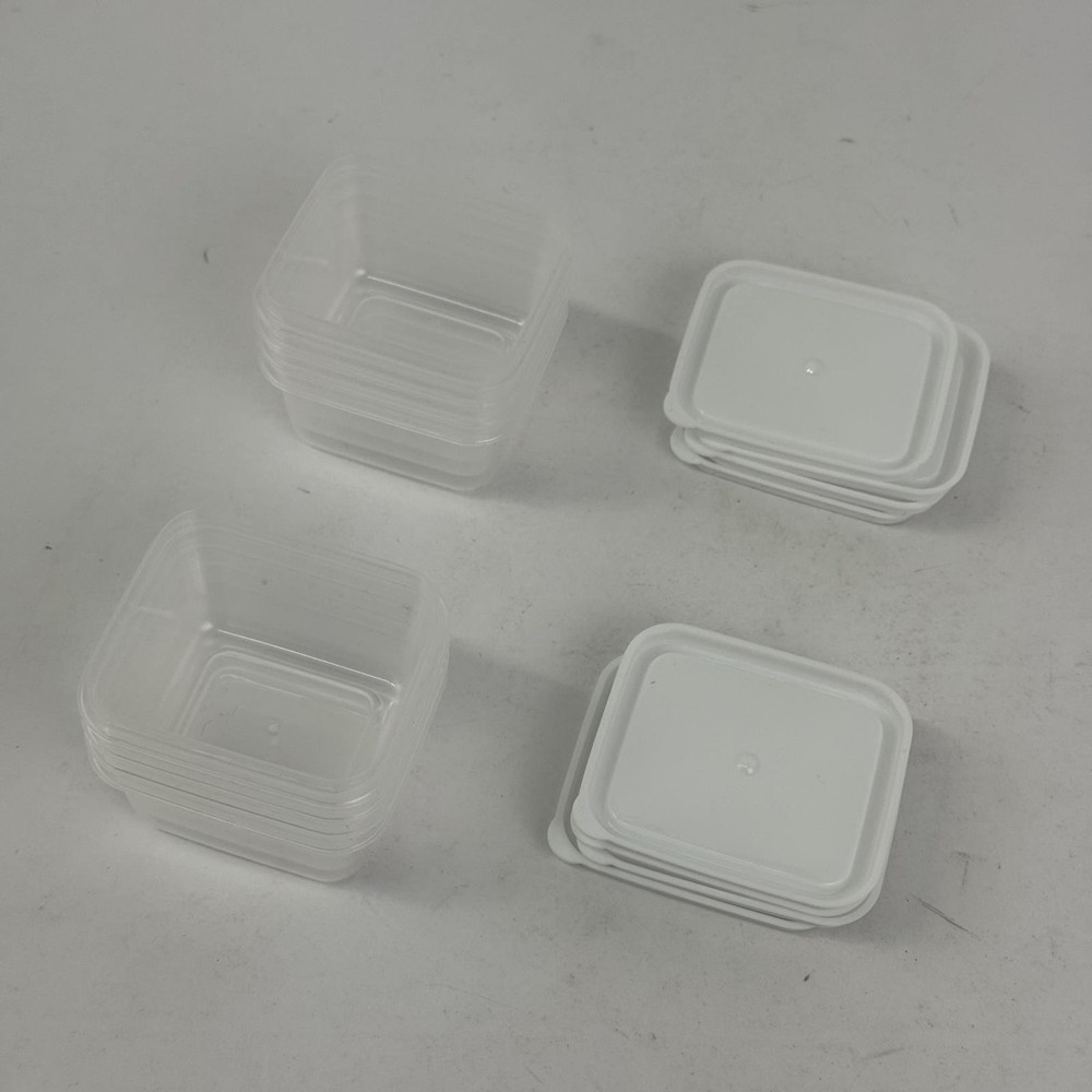 8 Rectangular Plastic Containers For Bead Crafting or Other Craft Projects