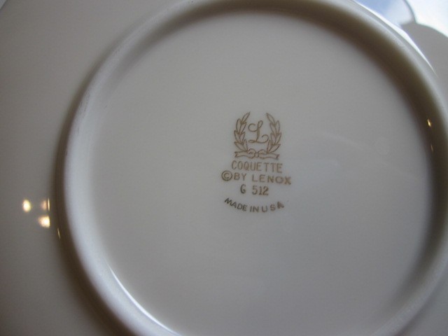 VINTAGE Lenox Coquette Pattern G-512 /5 PIECE PLACE SETTING Set
