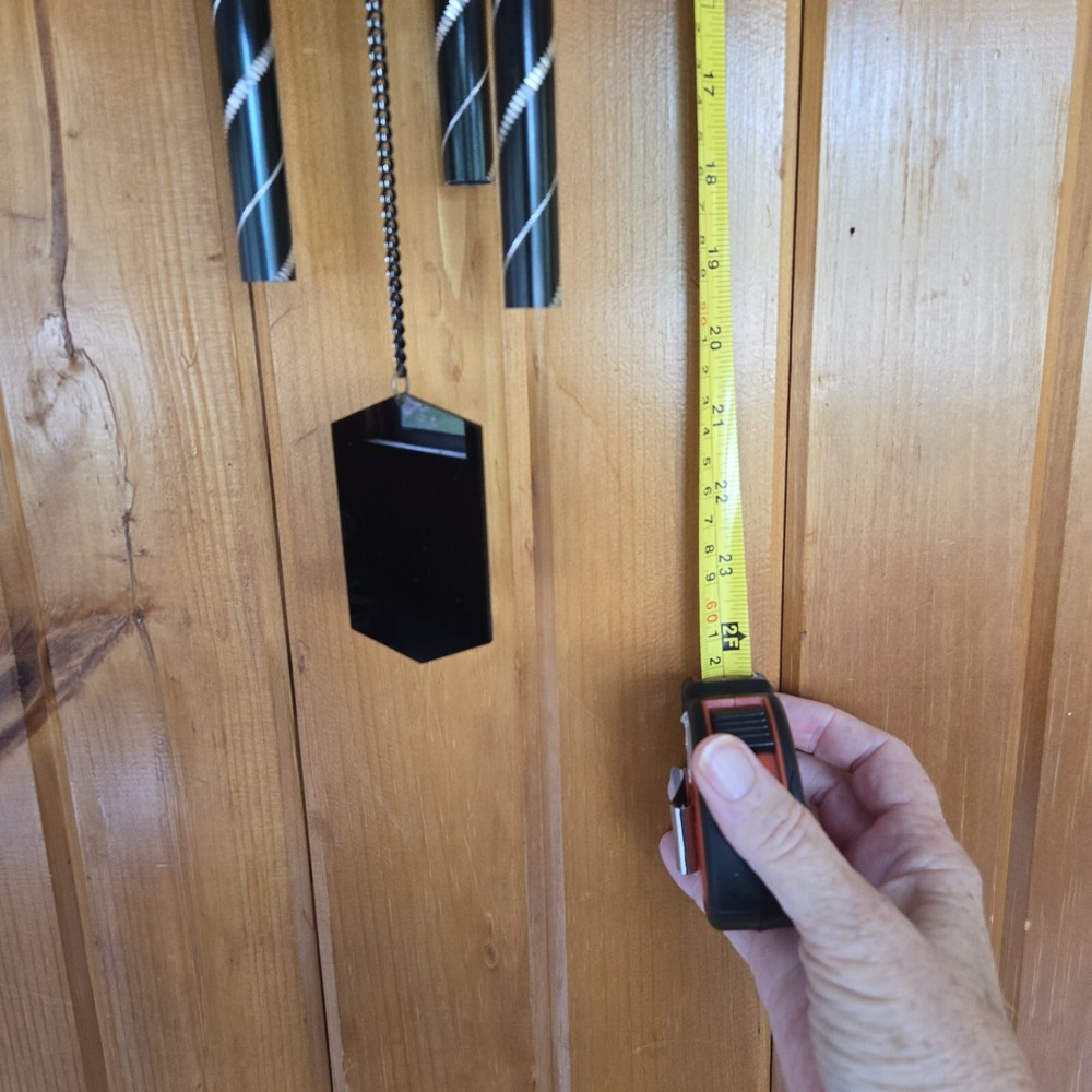 24" Long Black White Stripe Traditional Tuned Wind Chime