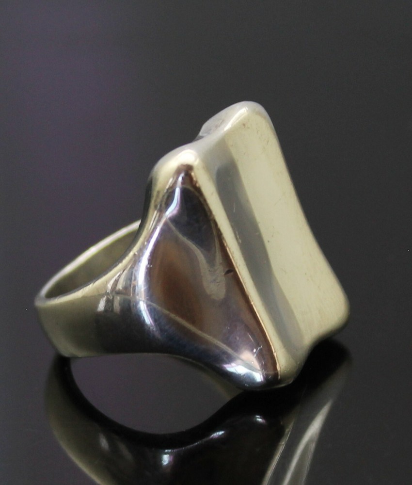 ROBERT LEE MORRIS RLM MODERNIST STUDIO HIGHLY POLISHED STERLING SILVER RING 8