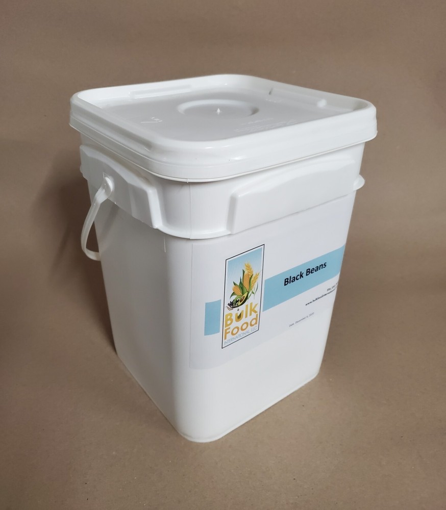 BULK Black Beans-4 Gallons-Emergency Long-Term Storage-30#--128 Servings