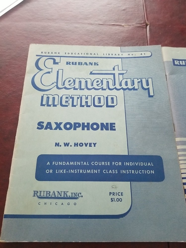 Vintage Rubank 1934 Elementary Method & 1940 Advanced Method For Saxophone