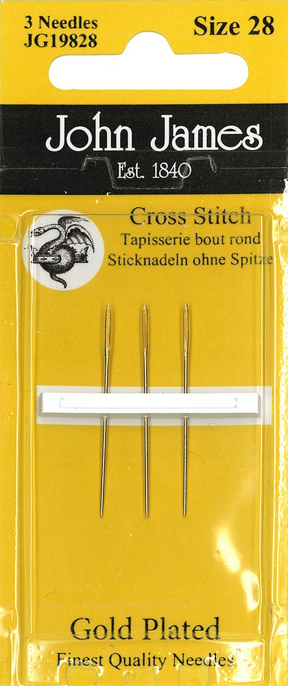 Gold Tapestry Hand Needles Size 28 3/Pkg