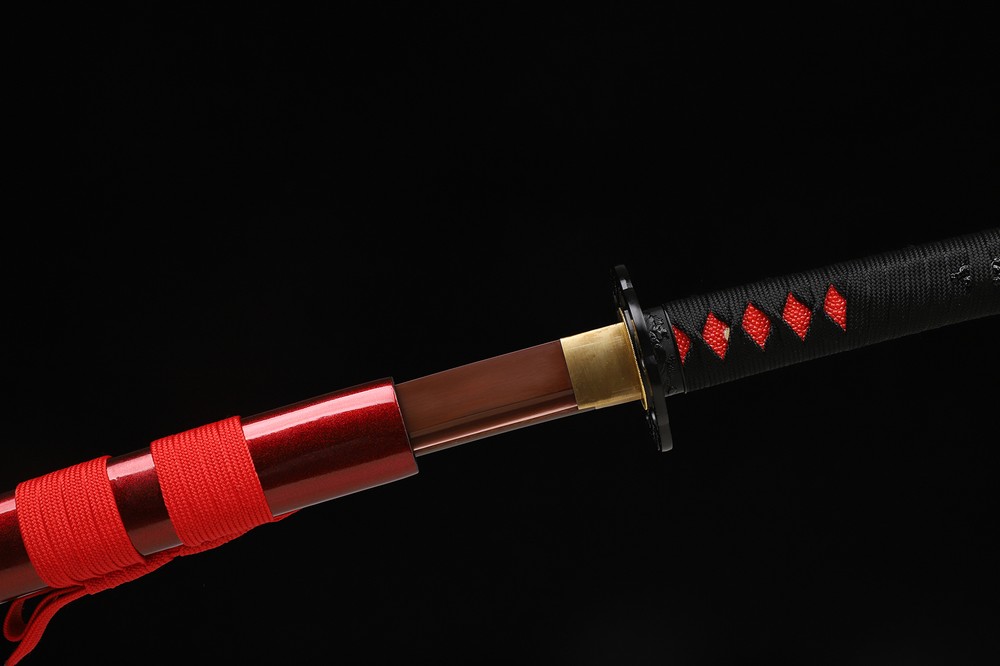 Red Blade 9260 Spring Steel Japanese Samurai Sword Katana Sharp Full Tang
