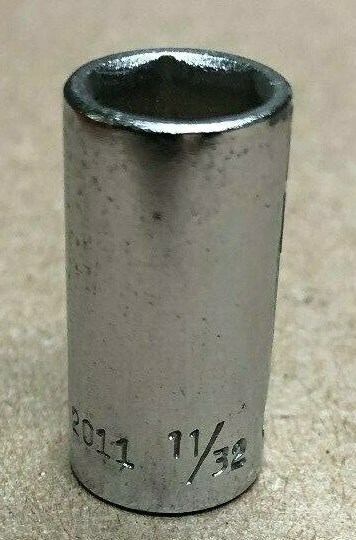 WRIGHT 2011 11/32" 6PT 1/4" DR STANDARD SOCKET