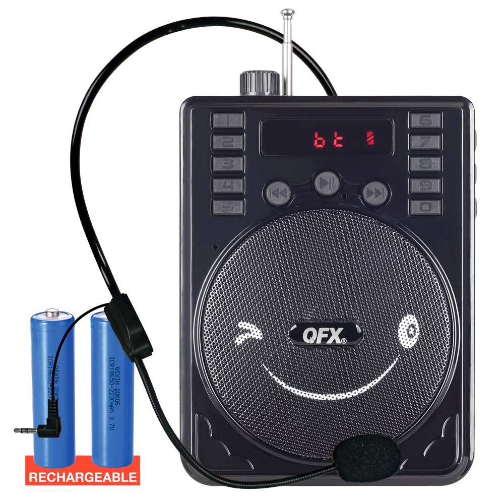 QFX BT-92 Rechargeable Mini PA Speaker +Bluetooth +USB/SD/FM +Microphone/Headset