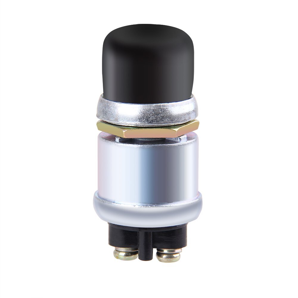 2PCS 12 Volt DC Heavy-Duty Start Momentary Push-Button Starter Switch (50 Amps)