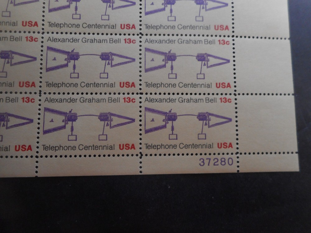 Scott 1683, 13 cent, Telephome Centennial, Sheet