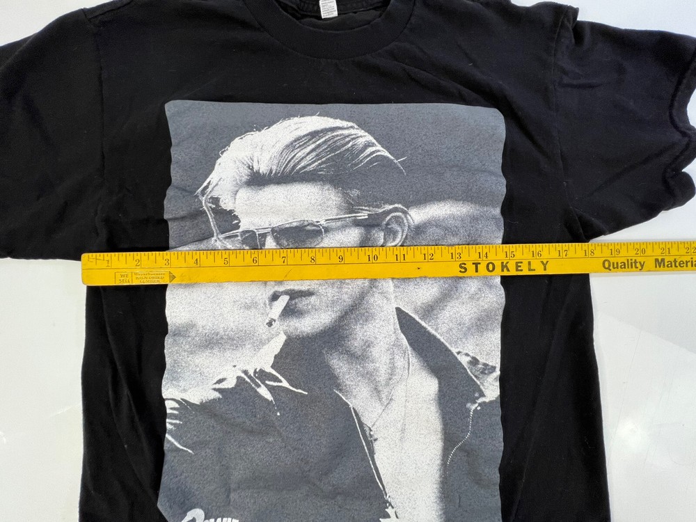 David Bowie Black T-Shirt, Thin White Duke Size Medium