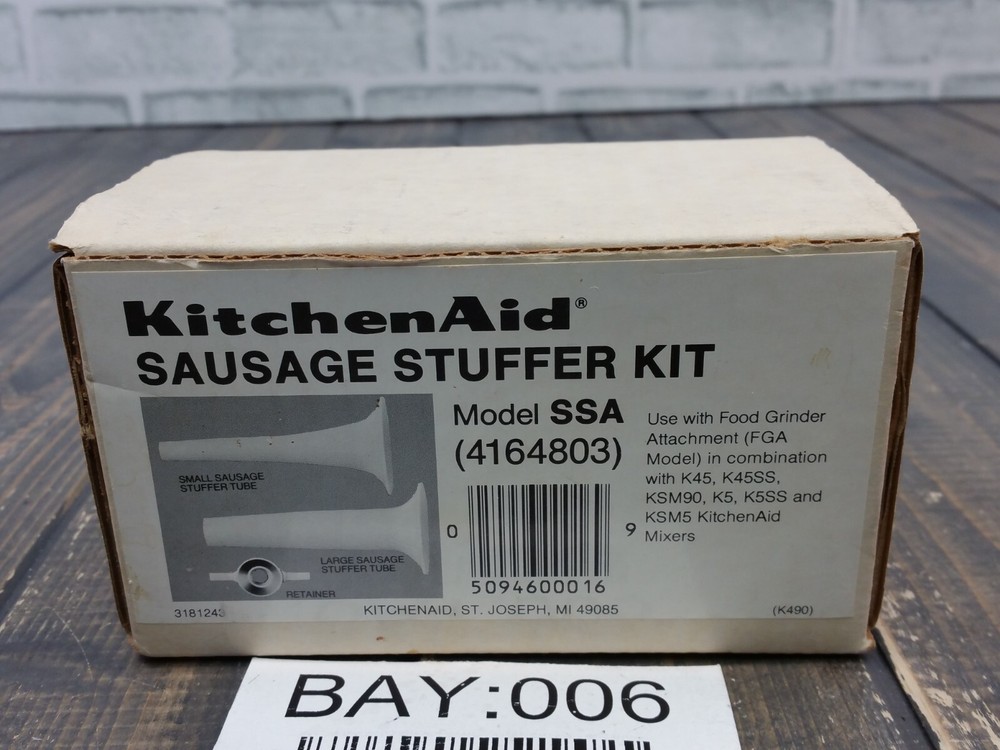 KitchenAid Sausage Stuffer Kit - Stand Mixer Attachment Model SSA