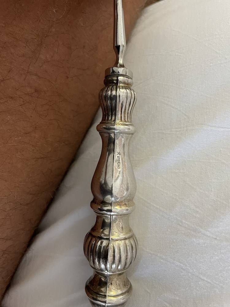 RAIMOND Silver Sterling Etched Server Italy