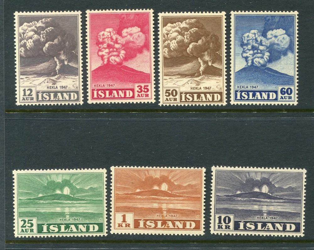Iceland #246-252 Hekla Volcano Complete Set [Mint Never Hinged]