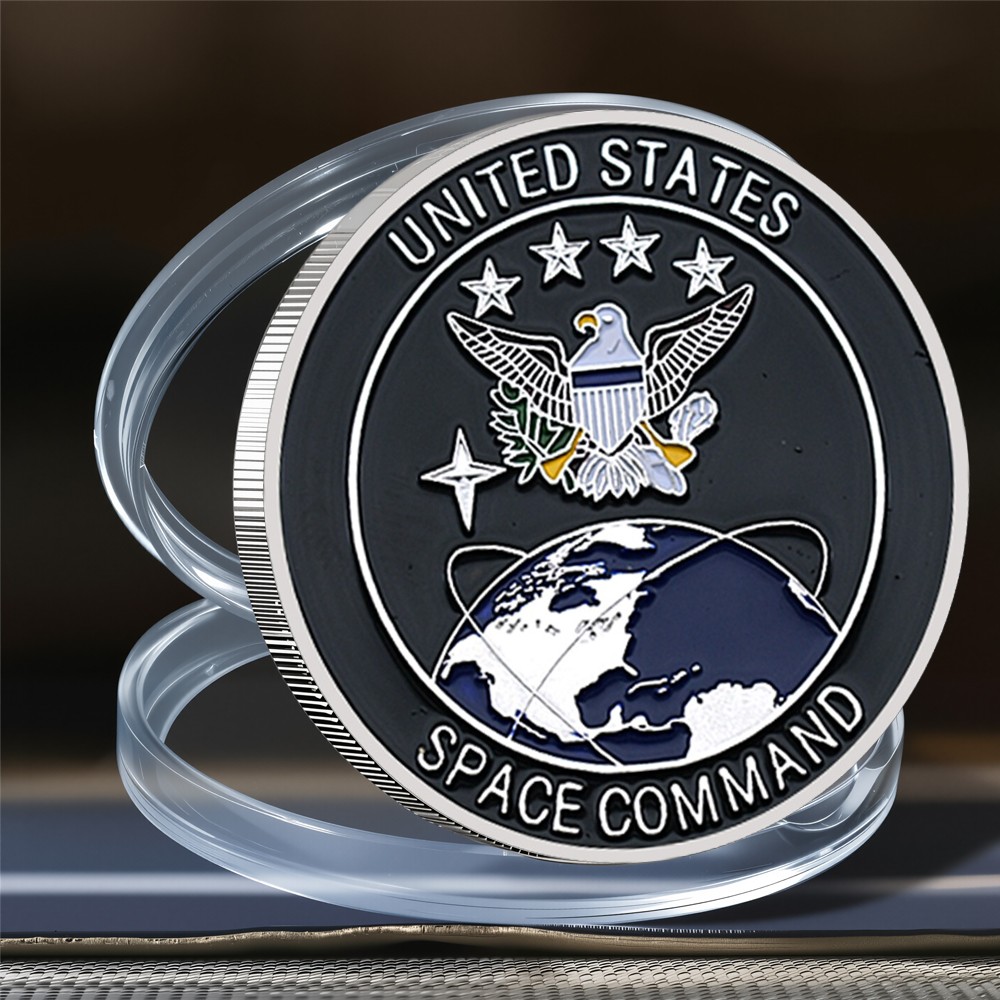 Silver Plated Space Force Commemorative United States Space Command Coin